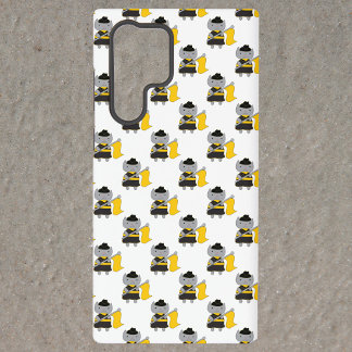 Cute Marching Band Color Guard Cat Yellow Black Samsung Galaxy S22 Ultra Case