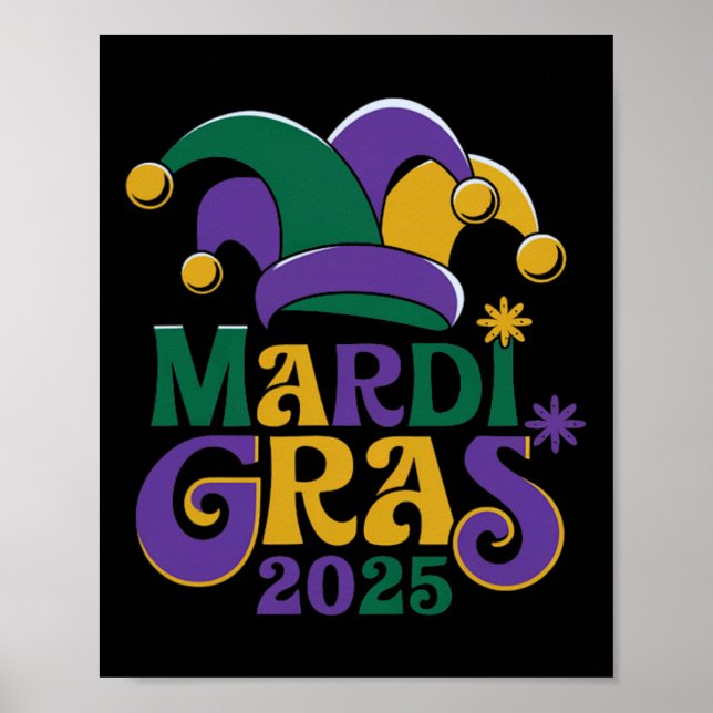 Cute Mardi Gras Mask Fun 2025  Poster (Front)