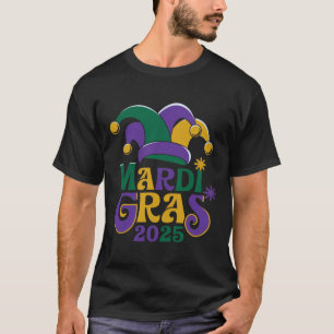 Cute Mardi Gras Mask Fun 2025 T-Shirt