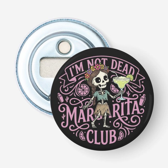 Cute Margarita  Skelton Bottle Opener (Front)