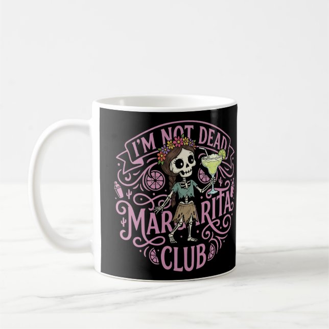 Cute Margarita  Skelton Coffee Mug (Left)