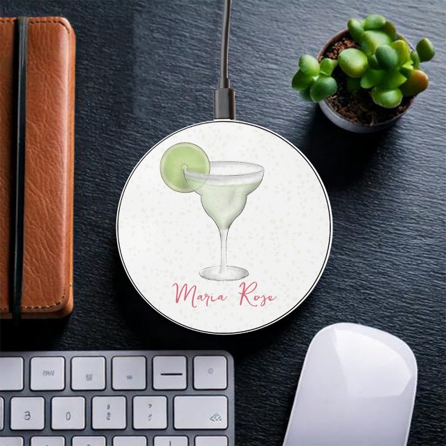 Cute Margaritas Cocktail Drinks Custom Wireless Charger (Margaritas custom phone charger)