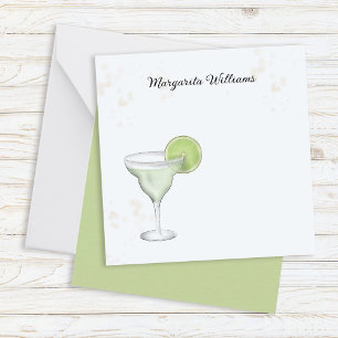 Cute Margaritas Personalized Cocktail Note Card