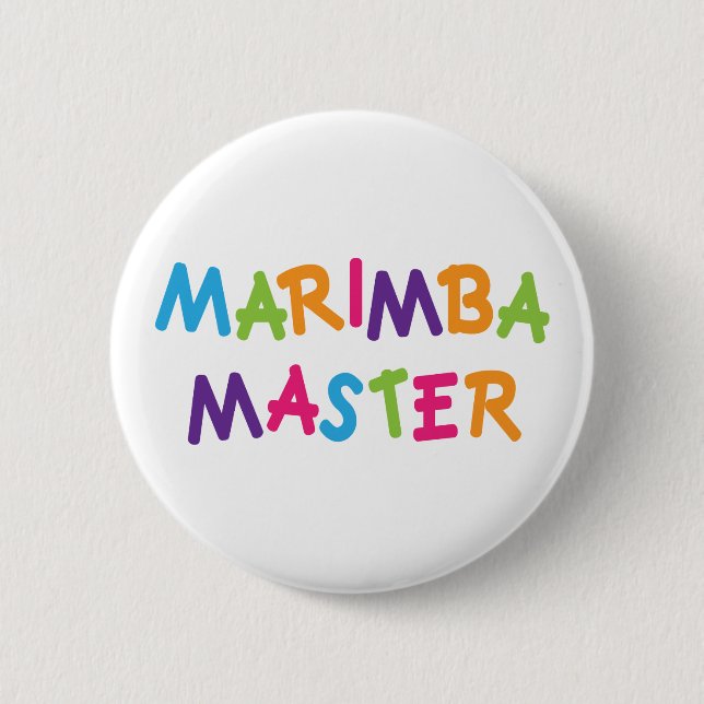 Cute Marimba Master Pinback Button (Front)