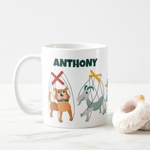Cute Marionette Puppets Puppeteers Personalized Coffee Mug