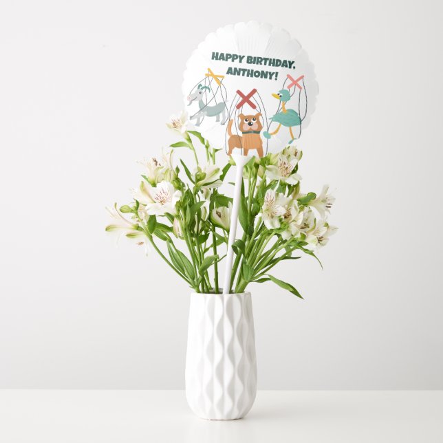 Cute Marionettes Puppet Show Themed Kids Birthday Balloon (Vase)