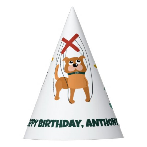 Cute Marionettes Puppet Show Themed Kids Birthday Party Hat