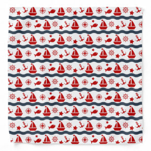 Cute Maritime Pattern Bandana
