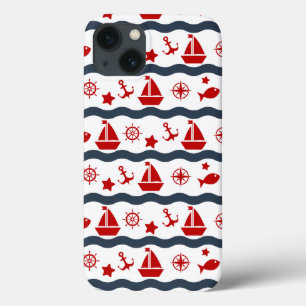 Cute Maritime Pattern iPhone 13 Case