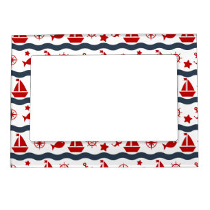 Cute Maritime Pattern Magnetic Frame