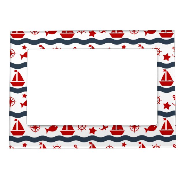 Cute Maritime Pattern Magnetic Frame (Front)