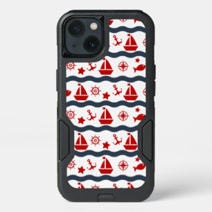 Cute Maritime Pattern iPhone 13 Case