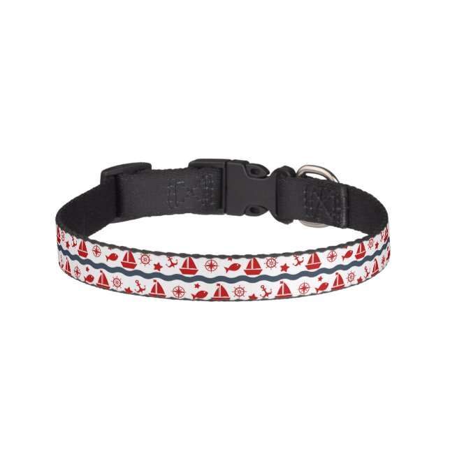 Cute Maritime Pattern Pet Collar (Front)