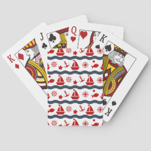 Cute Maritime Pattern Poker Cards