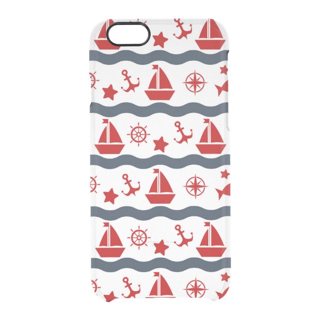 Cute Maritime Pattern Uncommon iPhone Case (Back)