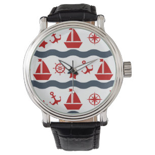 Cute Maritime Pattern Watch