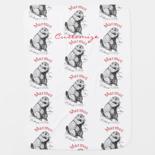 Cute Marmot Animal Thunder_Cove Baby Blanket