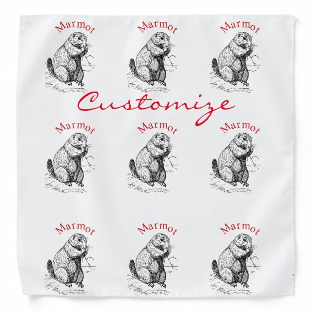 Cute Marmot Animal Thunder_Cove Bandana (Front)