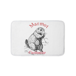 Cute Marmot Animal Thunder_Cove Bath Mat