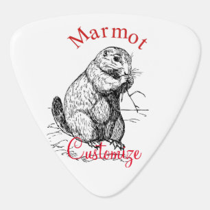 Cute Marmot Animal Thunder_Cove Guitar Pick