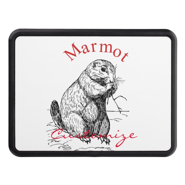 Cute Marmot Animal Thunder_Cove Hitch Cover (Front)