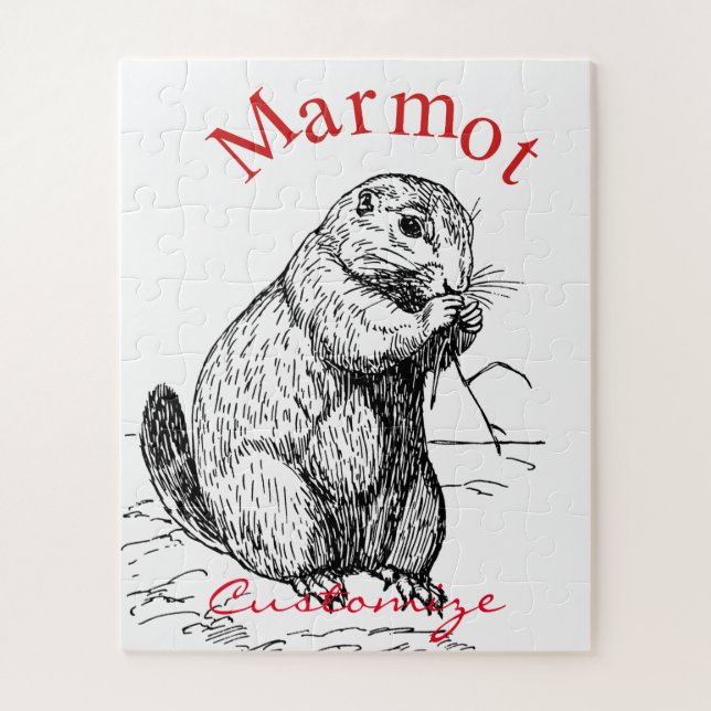 Cute Marmot Animal Thunder_Cove Jigsaw Puzzle (Vertical)