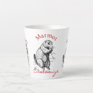 Cute Marmot Animal Thunder_Cove Latte Mug