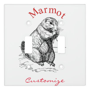 Cute Marmot Animal Thunder_Cove Light Switch Cover