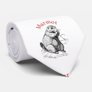 Cute Marmot Animal Thunder_Cove Neck Tie