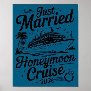 Cute married honeymoon cruise 2026 newlyweds poster