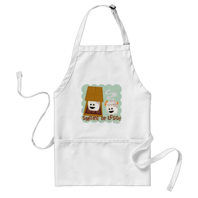 Cute Marshmallow Smores Saying Adult Apron (Front)