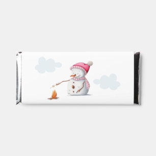 Cute Marshmallows Chocolate Snowman Holiday Hershey Bar Favors