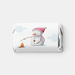 Cute Marshmallows Chocolate Snowman Holiday Hershey's Miniatures