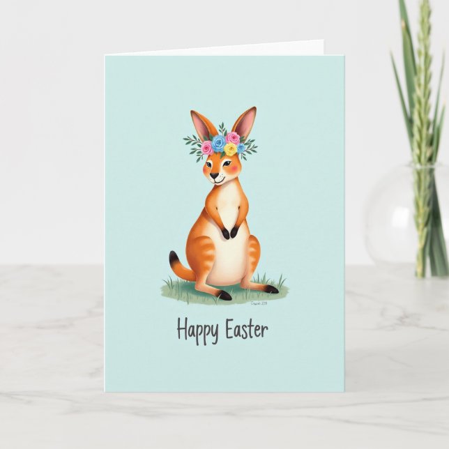 Cute Marsupial Springtime Card (Front)