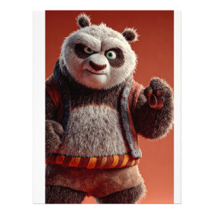 Cute Martial Arts Panda Wall Art Set of 3