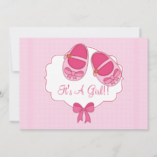 Cute "Mary Janes" Baby Shower Invitation