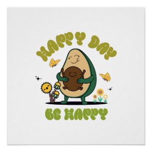 Cute Mascot Avocado3 Poster
