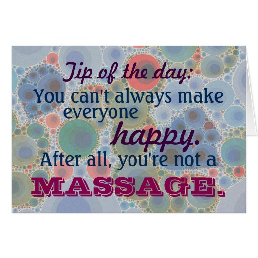 Cute Massage Therapy Therapist Client Cards (Front Horizontal)