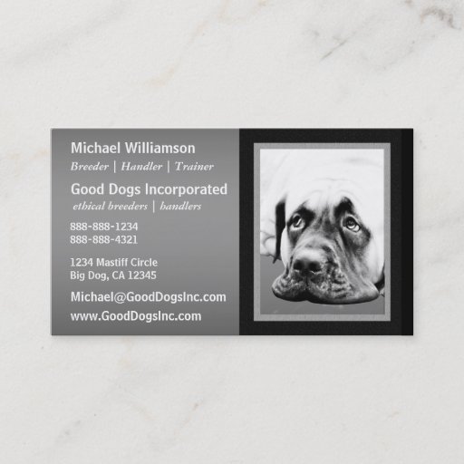 Customizable Cute Mastiff dog Business Card