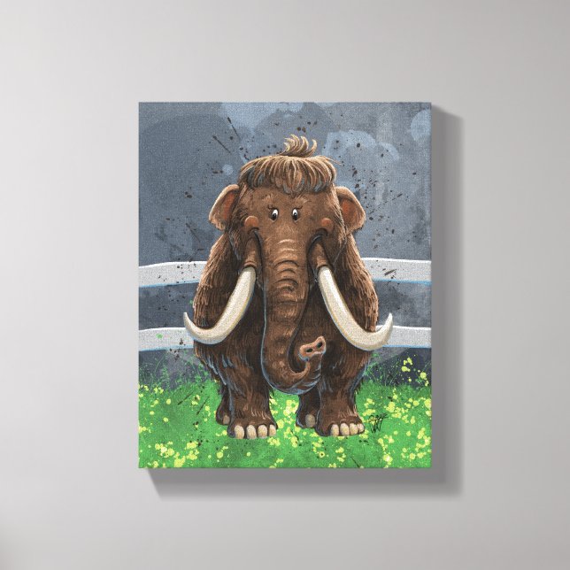 Cute Mastodon Canvas Print (Front)