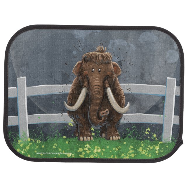 Cute Mastodon Car Floor Mat (Rear)