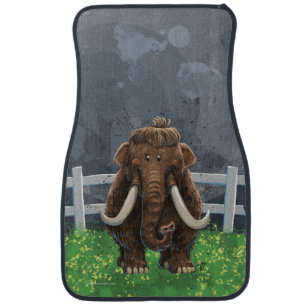 Cute Mastodon Car Floor Mat
