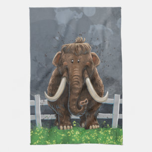Cute Mastodon Kitchen Towel