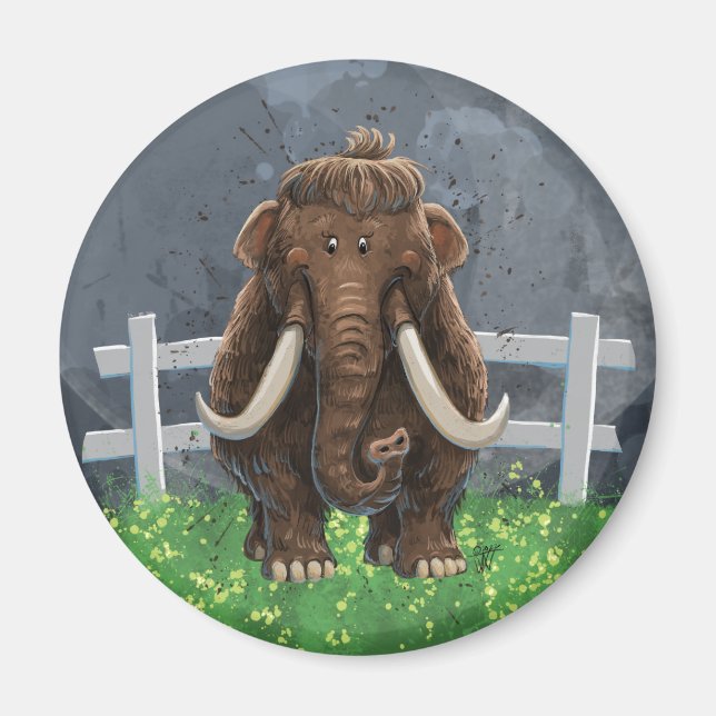 Cute Mastodon Magnet (Front)
