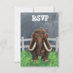 Cute Mastodon RSVP Card