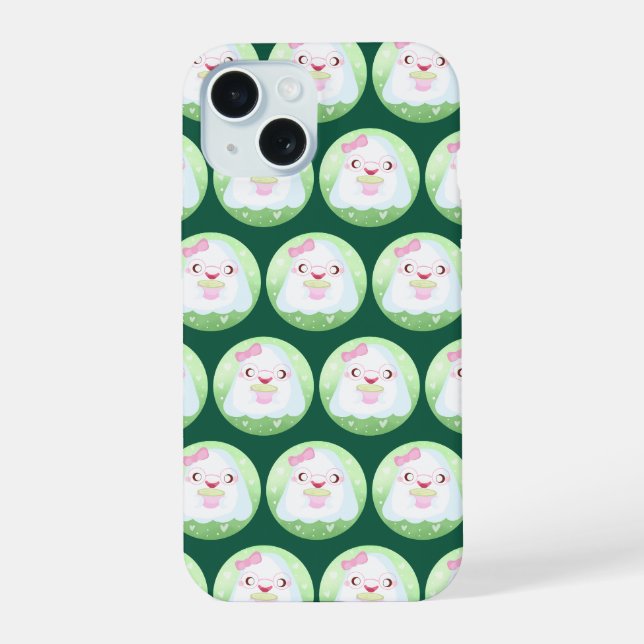 Cute Matcha Latte Ghost Iphone Case (Back)