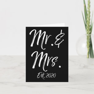 Cute Matching Bride Groom Wedding Gifts Mr. &amp;  Card