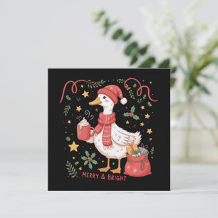 Cute Matching Christmas Goose Funny Family Ducks Holiday Card