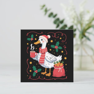 Cute Matching Christmas Goose Funny Family Ducks Holiday Card