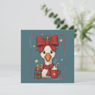 Cute Matching Christmas Goose Funny Family Ducks Holiday Card